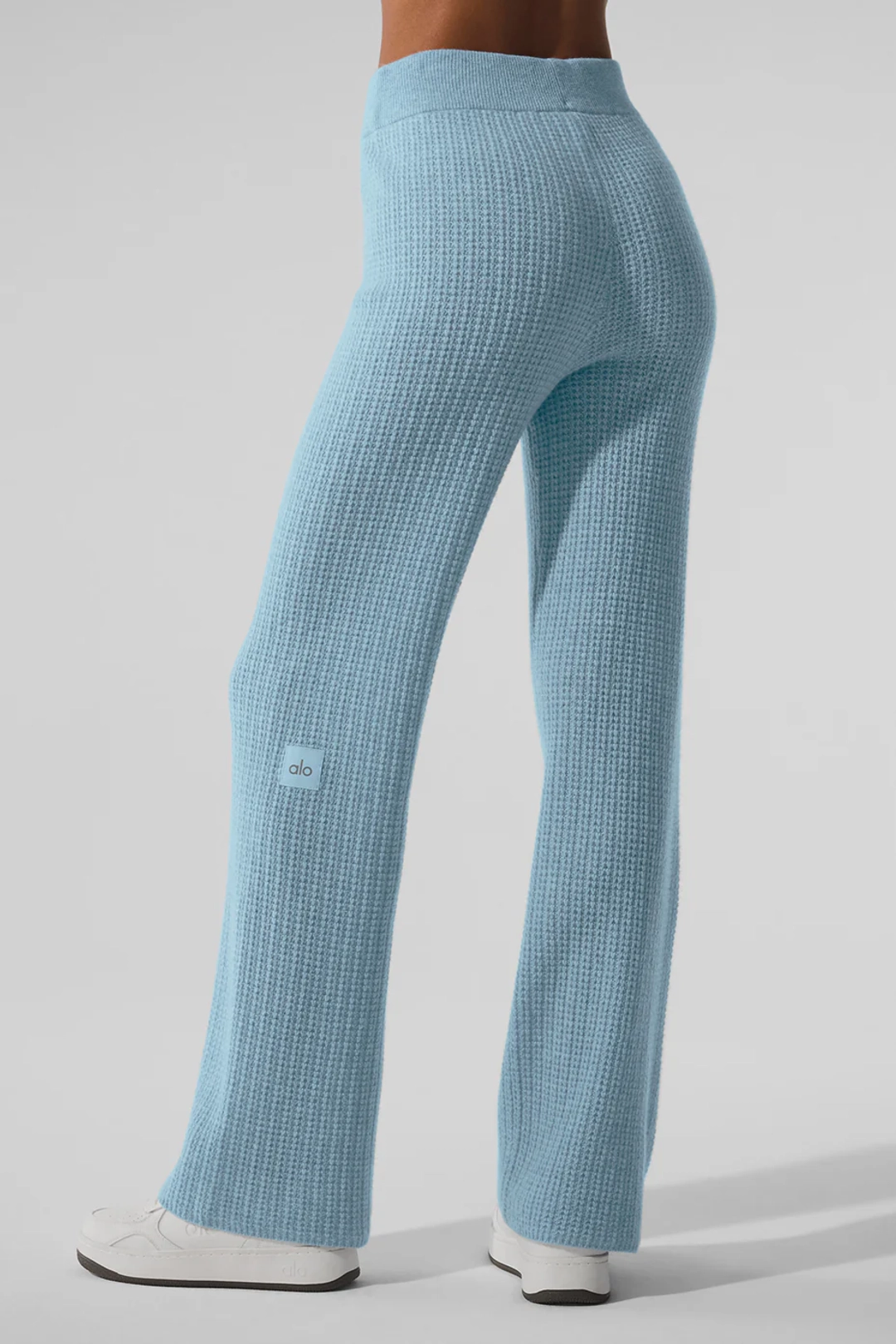알로요가 Cashmere High-Waist Plush Waffle Pant - Celestial Blue Heather 상품 이미지 3