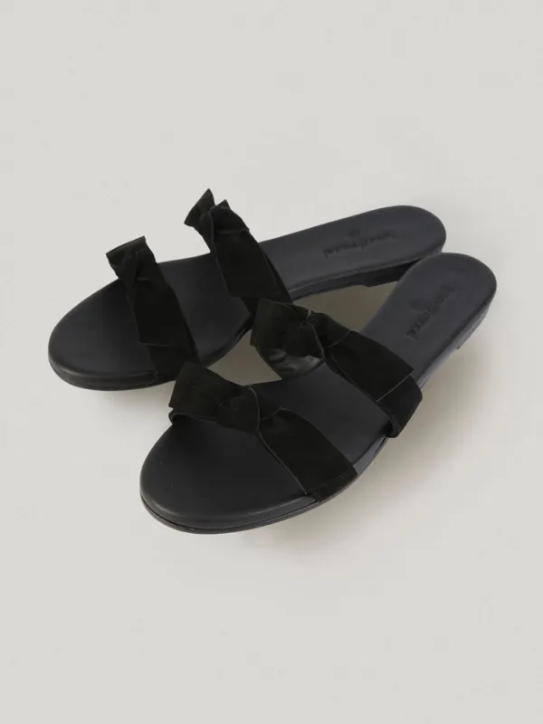 Selma Bow Suede Slides