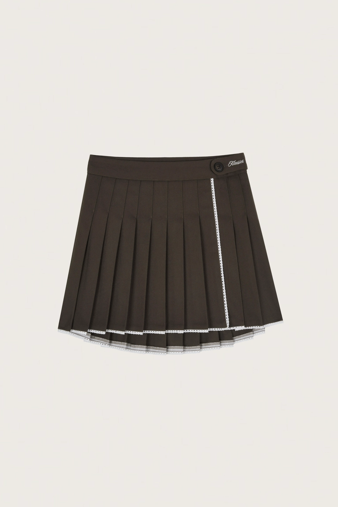 클리시어 Crepe lace pleated skirt, Brownie 상품 이미지 1