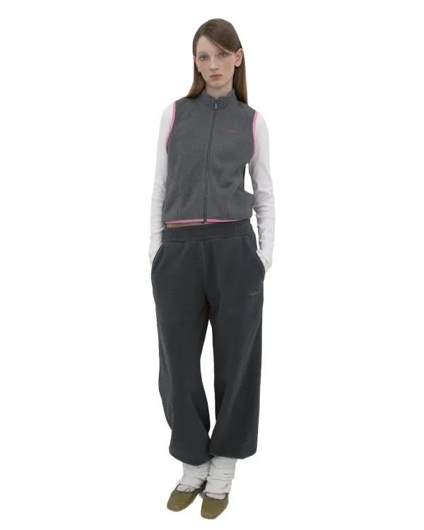 COLOR BLOCK FLEECE PANTS, GRAY