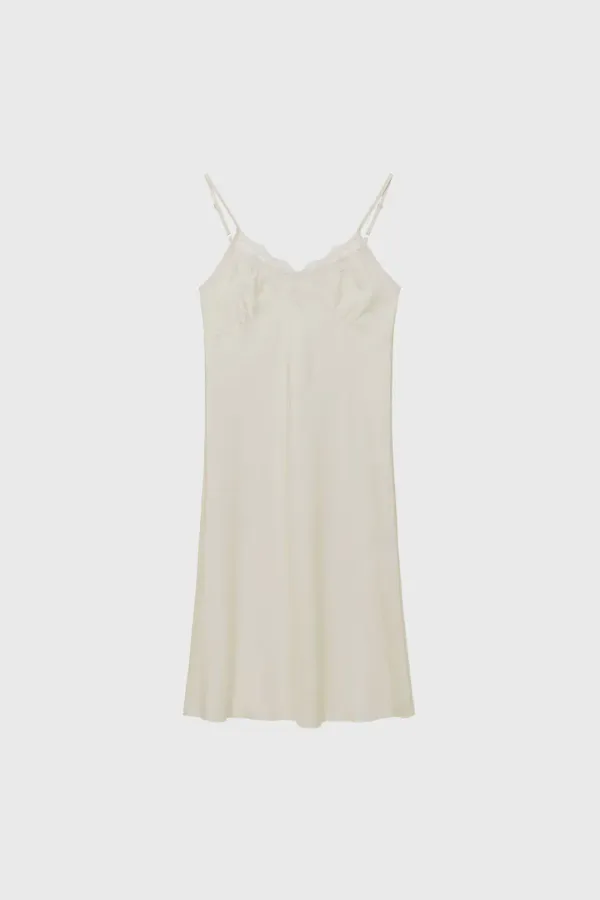 Lace silky dress