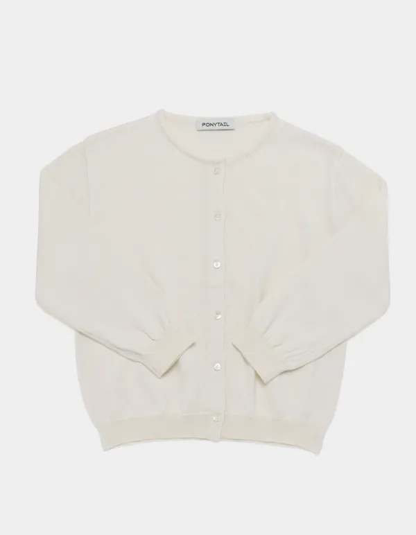 New Kaia Cotton Cropped Knit (Ecru)