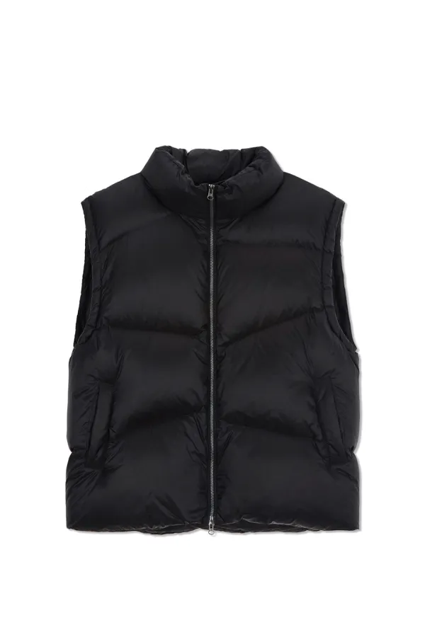 UNBALANCE QUILTED DOWN VEST FOR MEN IN BLACK