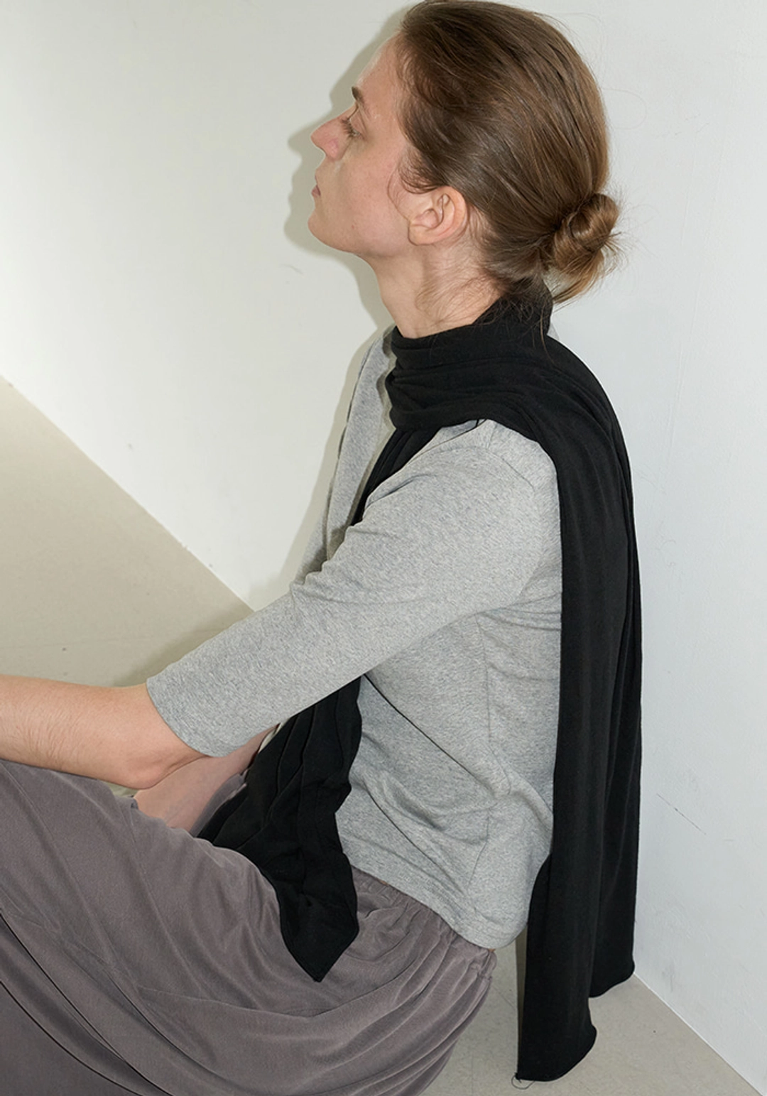 이브세이지 Cotton scarf (Black) 상품 이미지 2