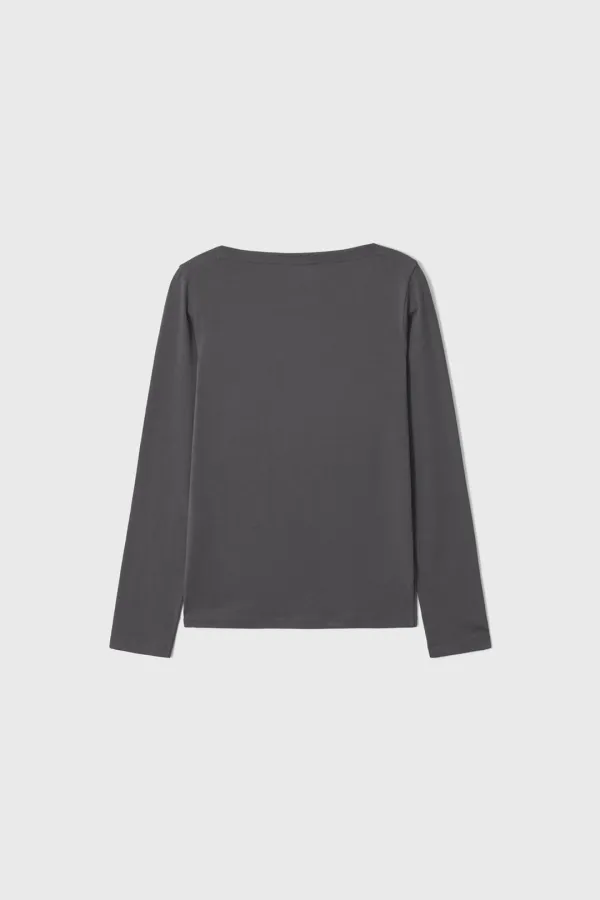 Stretch Jersey Top (Dark Gray)