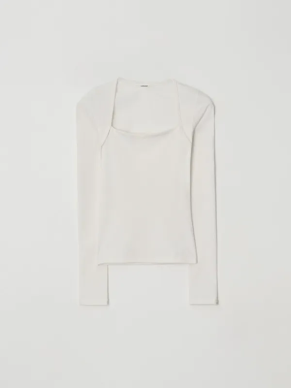 Soft Layer Sleeve Tee (Ivory) - Letterand
