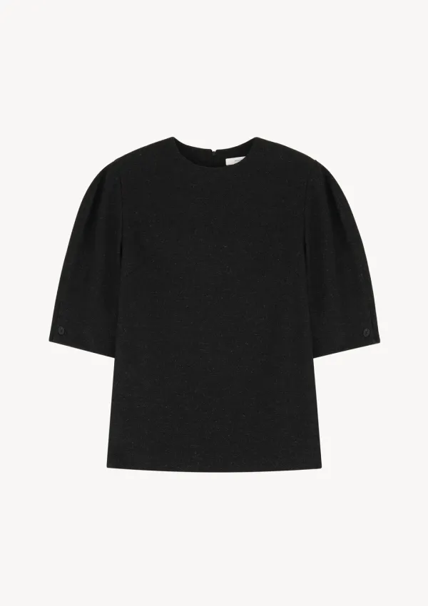 Reine Balloon Top in Charcoal