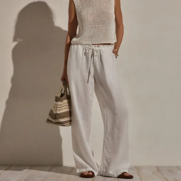 Linen Pant - White