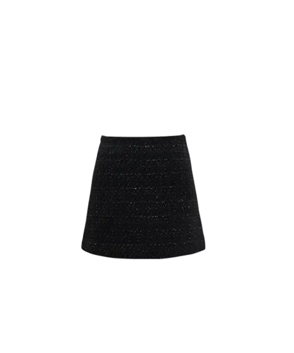 Tweed skirt black