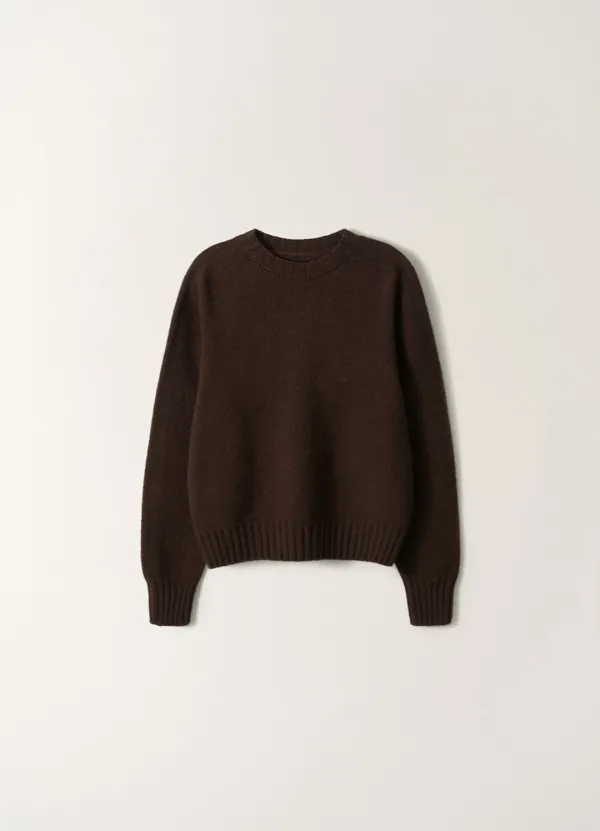 4TH / Bunny Wool Pullover Knit (D. Brown)