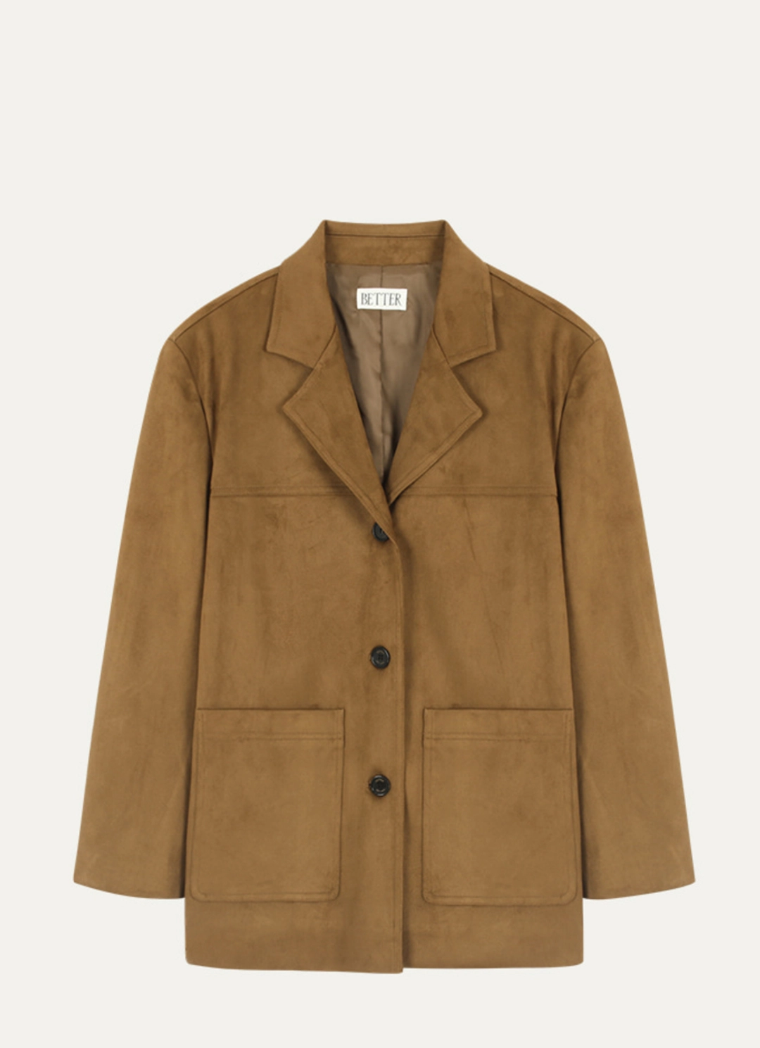 노운베러 Soft vegan suede jacket_Brown 상품 이미지 1