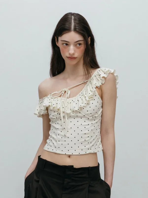 DOT WAVE SLEEVELESS / IVORY