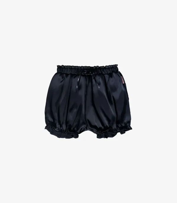 Anna ribbon satin shirring shorts