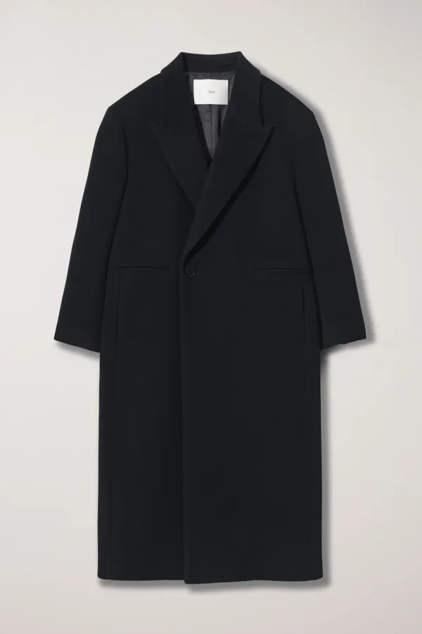 UNISEX OVERSIZED DOUBLE COAT BLACK