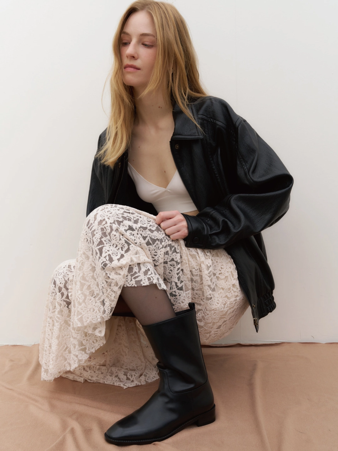 러브듀이 [바로배송] Welt midi boots / 블랙 상품 이미지 2