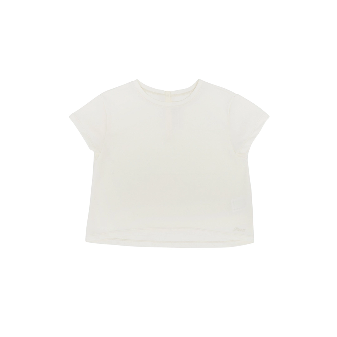 피브비 Short Sleeve Back-neck Button T-shirt (sand beige) 상품 이미지 1