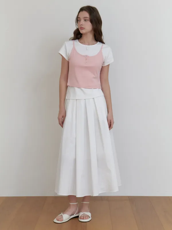 Soda button sleeveless (pink)
