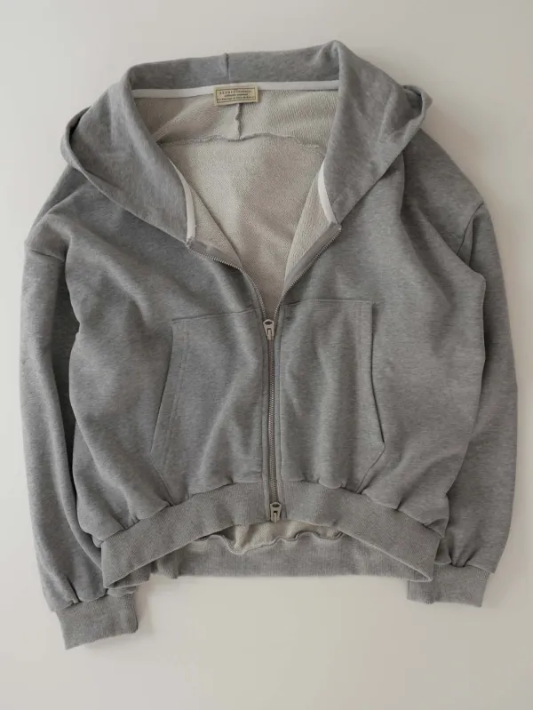 Rachel Cotton Zip-Hoodie (gray)