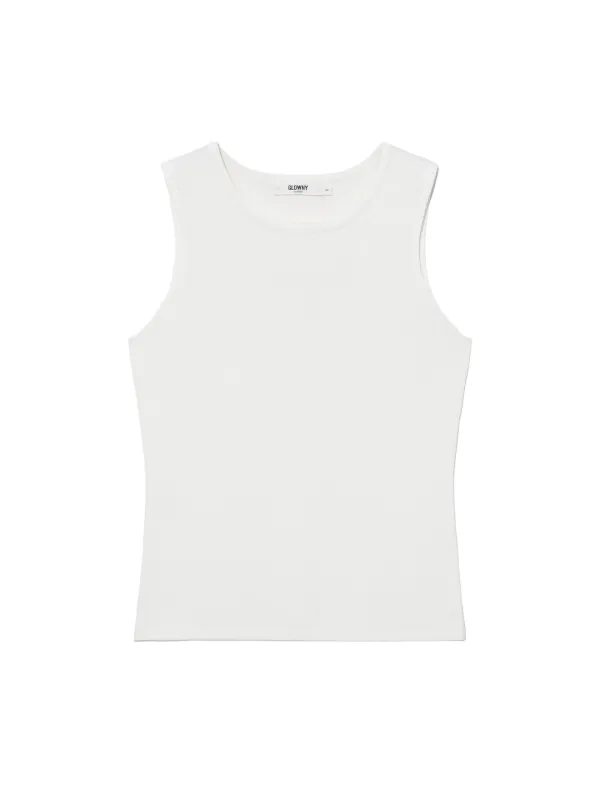 G REST KNIT SLEEVELESS (WHITE)