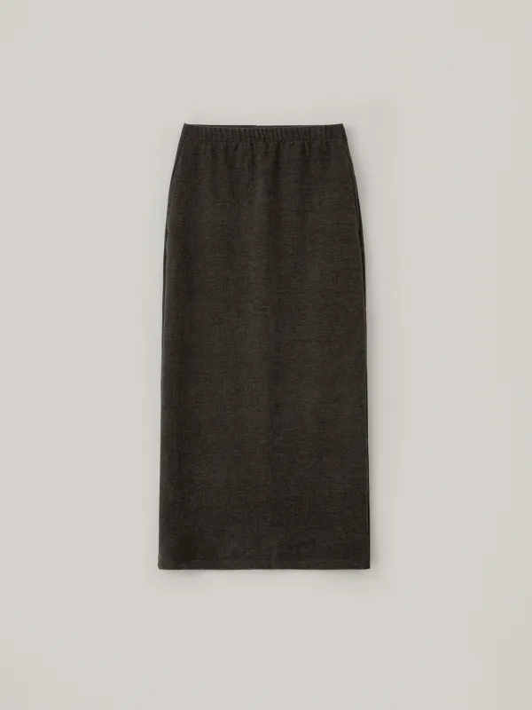 Velour Maxi Skirt - Brown