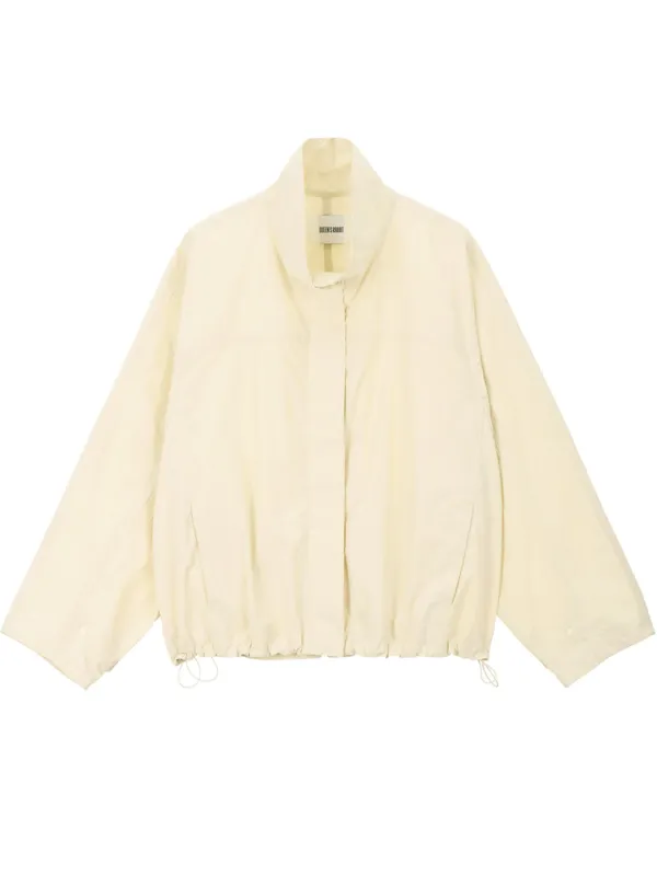 High-Neck Raglan Drawstring Wind Jumper