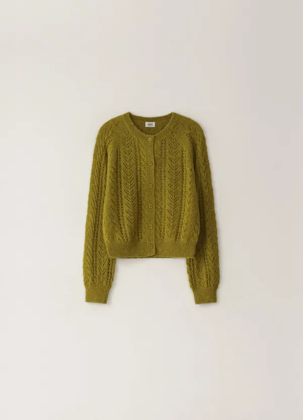 [Refurb] Skashi Mohair Cardigan - Olive
