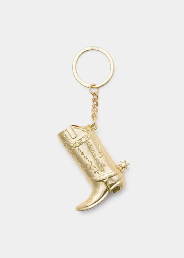 WESTERN BOOT KEYRING - GOLD