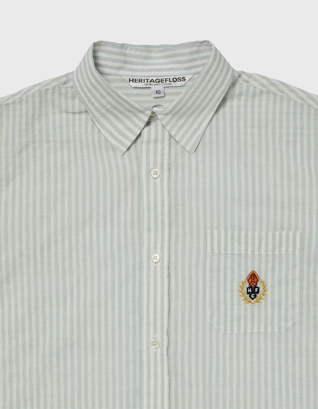 헤리티지플로스 CHILDREN WASHED STRIPE SHIRT / Sky Blue 상품 이미지 2