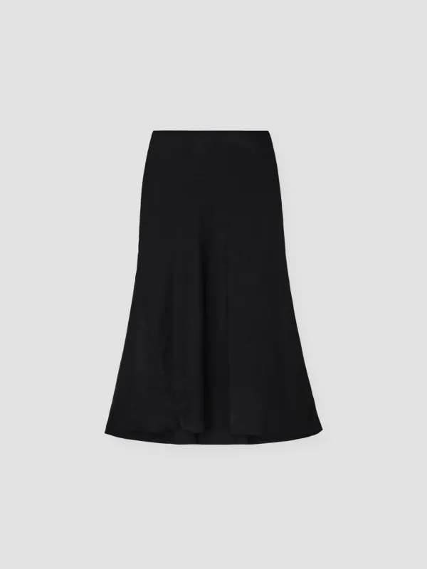 SMOOTH TEXTURE MAXI SKIRT_BLACK_OE3C2MSK92BKA