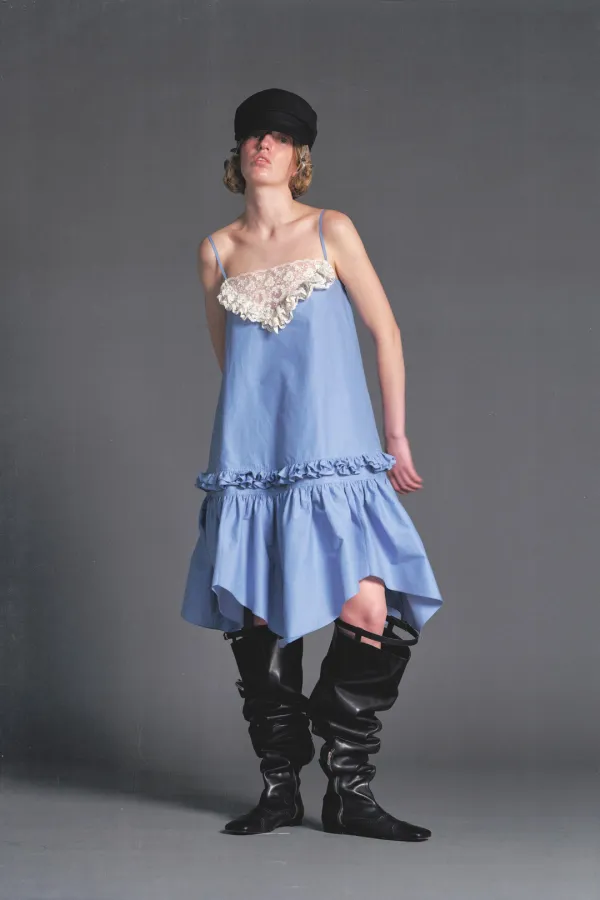 PF26 BLUE LACE SLIP DRESS