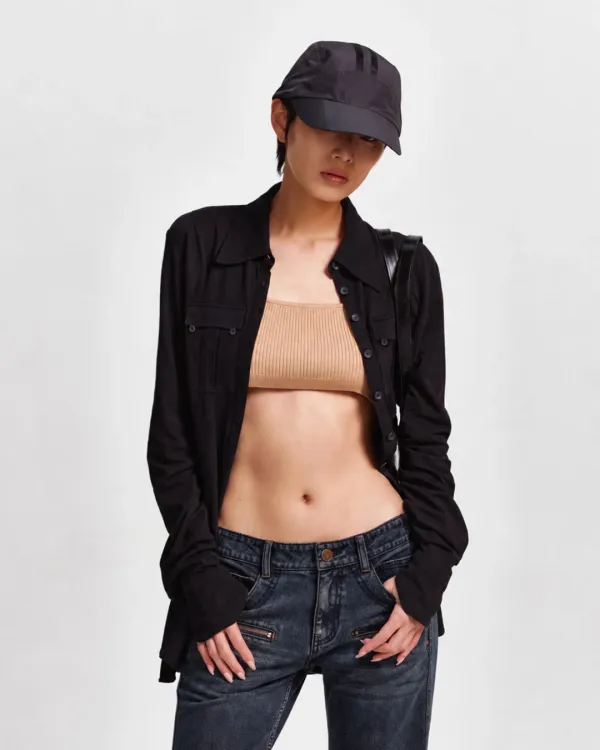 LACE-UP CAMP CAP_BLACK