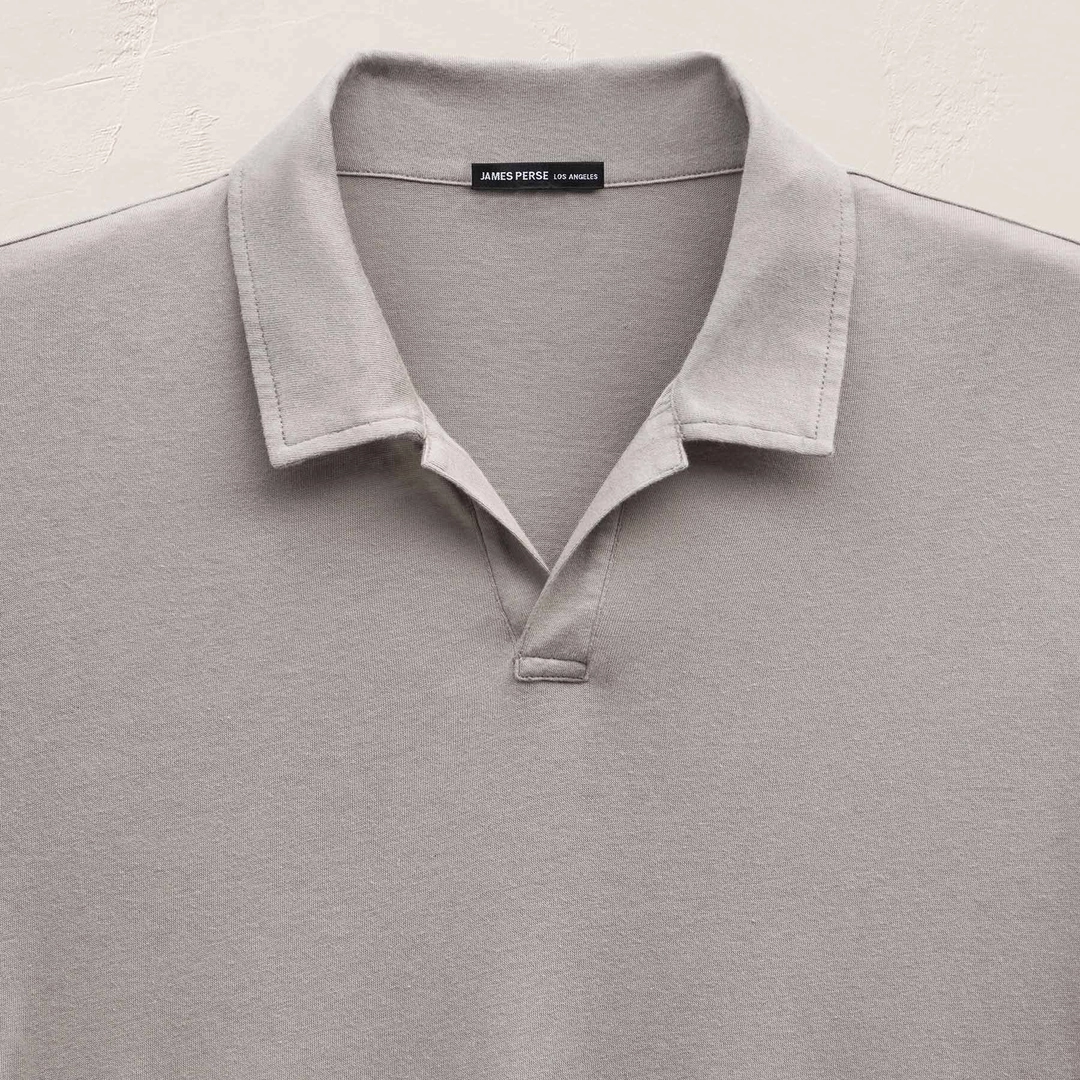 제임스펄스 Cotton Cashmere Open Polo - Fog 상품 이미지 2