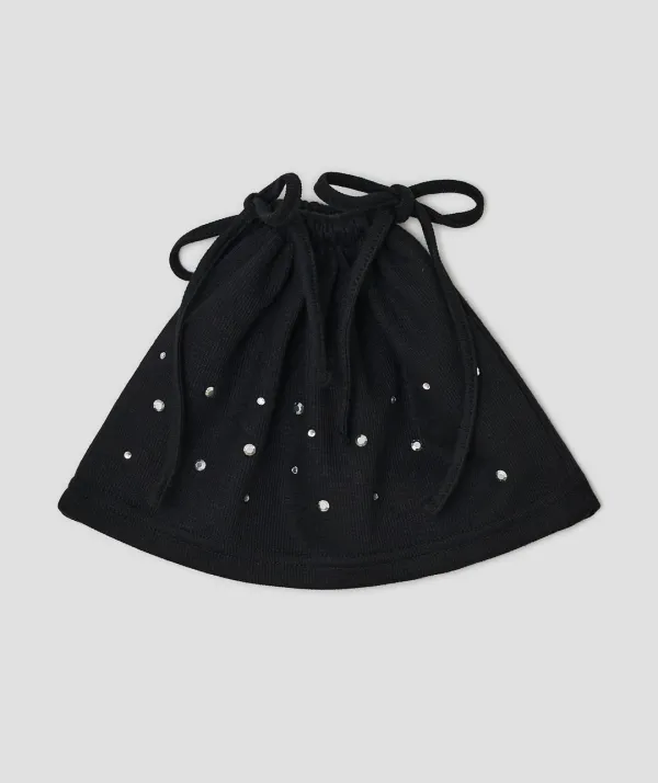 Hotfix Drawstring Beanie [Black]