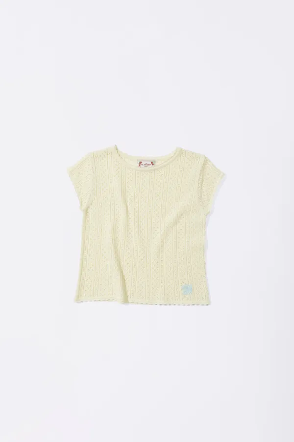 Eyelet Knit Tee Butter