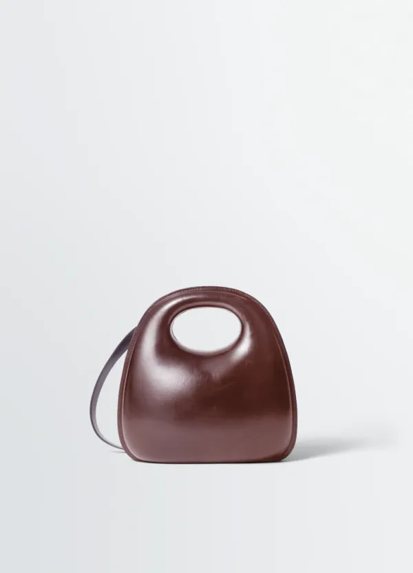 EGG BAG IN MOLDED LEATHER