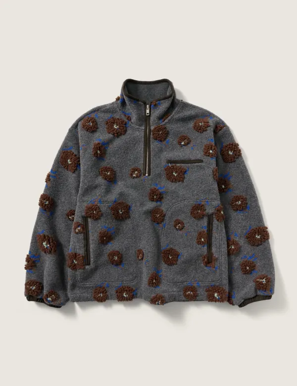 Vincent Fleece Anorak (Charcoal)