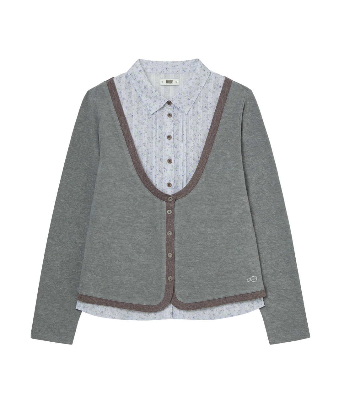 에이이에이이 SHIRTS LAYERED CARDIGAN [GREY] 상품 이미지 1