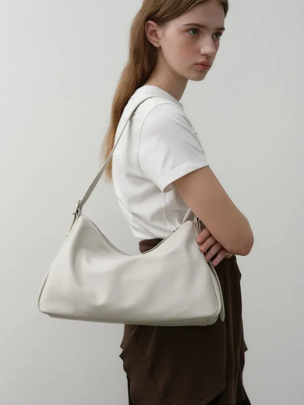 Double Buckle Shoulder Nylon Ivory