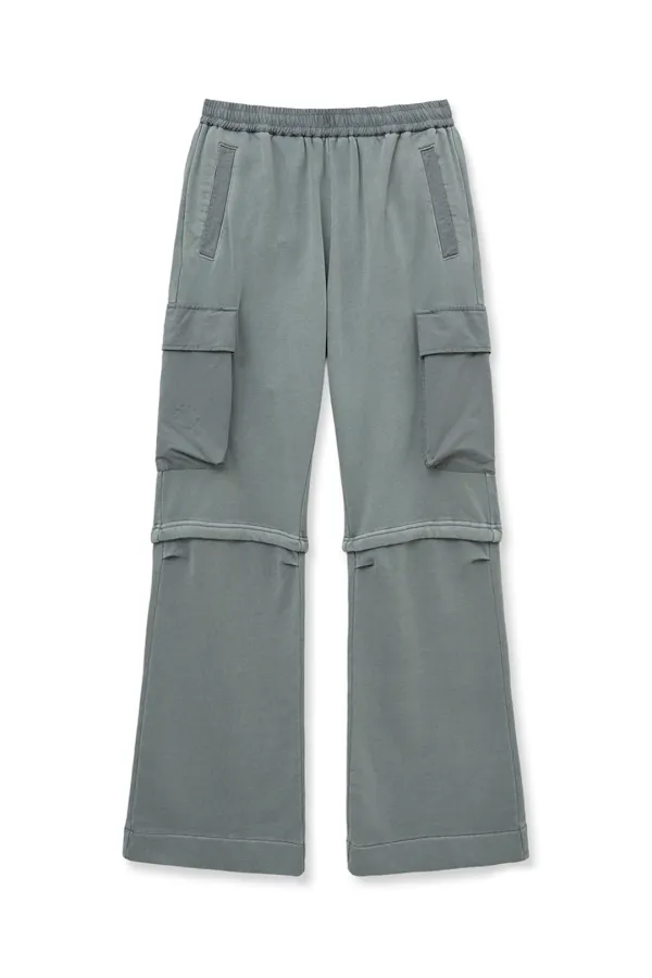PIGMENT DYED CARGO PANTS FOR WOMEN IN LIGHT GREY