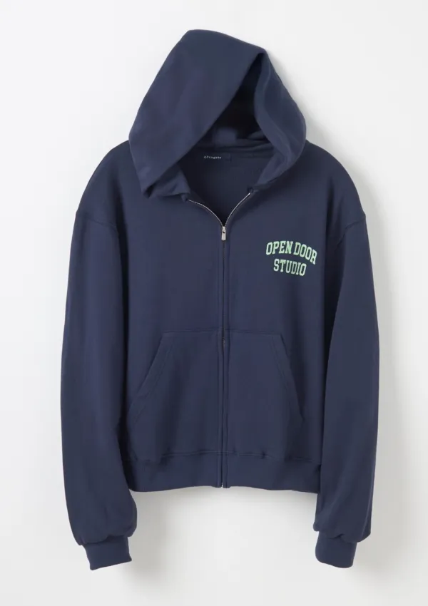 opendoor hooded zip-up NAVY