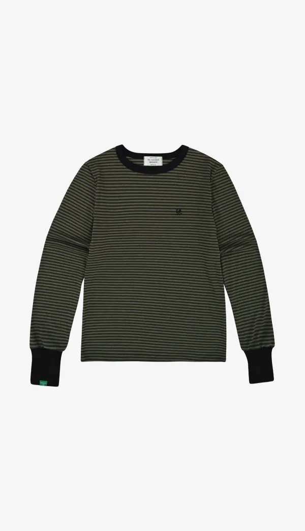 226. Fine Stripe T _ Khaki