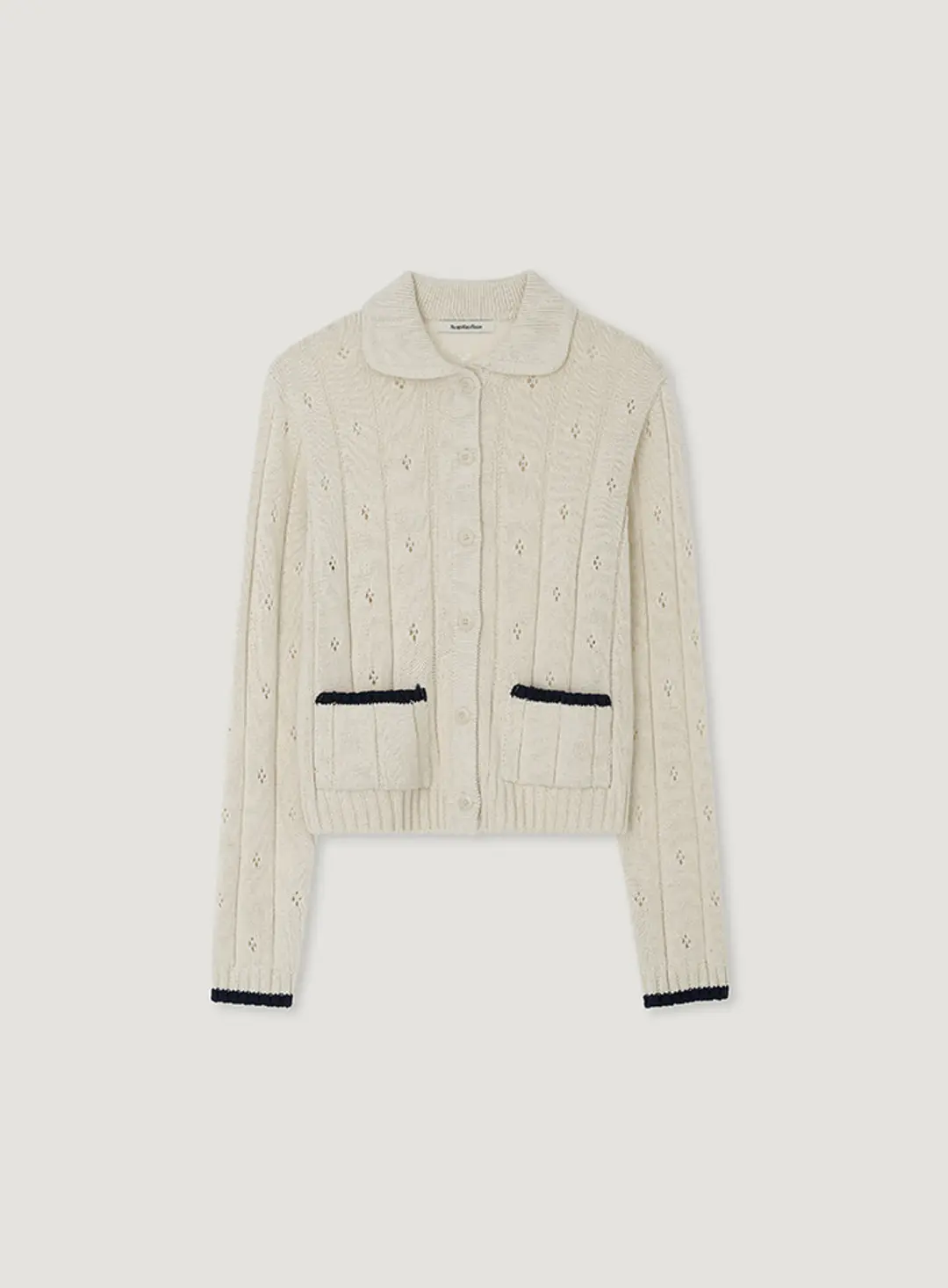 망고매니플리즈 CORY PUNCHING CARDIGAN_CREAM 상품 이미지 3