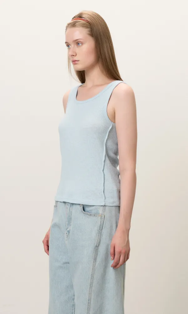 Bodice Sleeveless Top_Sky