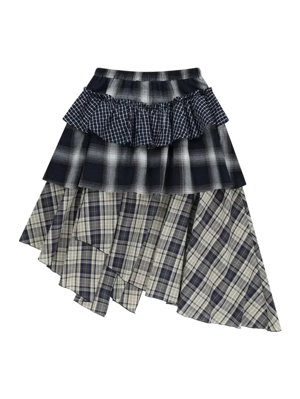 [3차 리오더] MIXED TIERED SKIRT [CHECK]