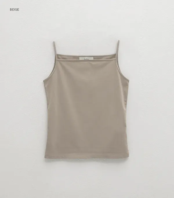 (Z-T-6821)ESSENTIAL SQUARE SLEEVELESS TEE