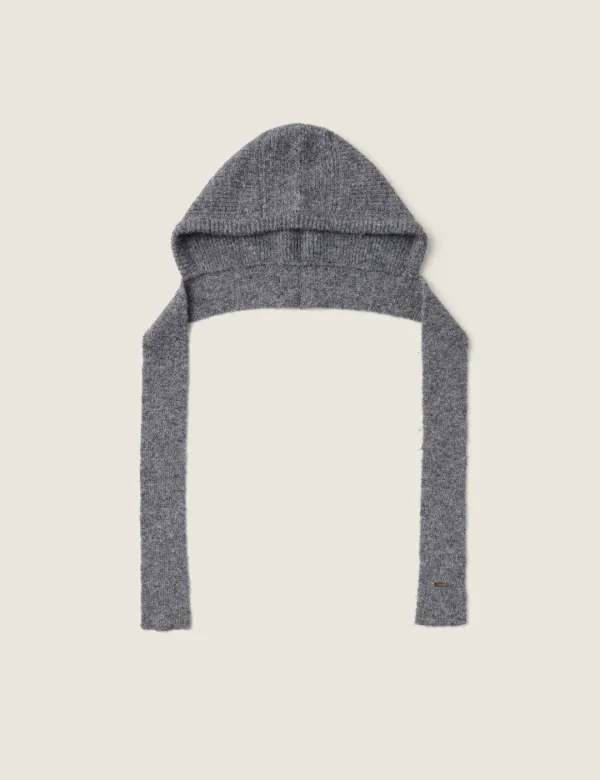 Colette Hood Muffler (Melange Gray)