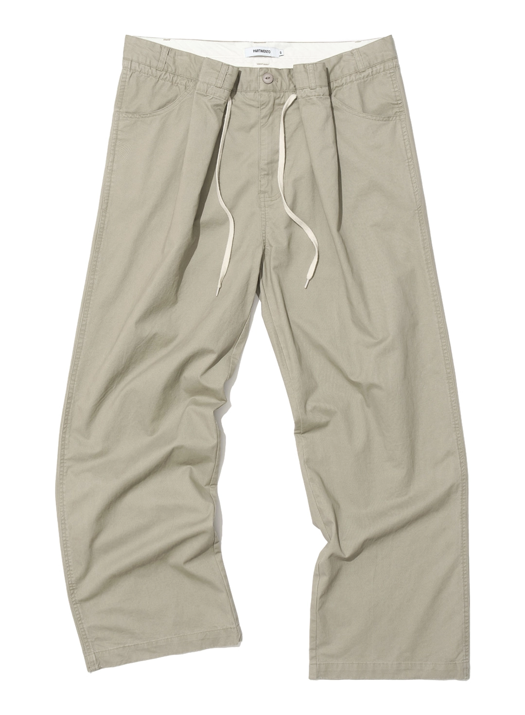 파르티멘토 [WOMEN] WASHED DRAWSTRING CHINO PANTS_BEIGE 상품 이미지 1