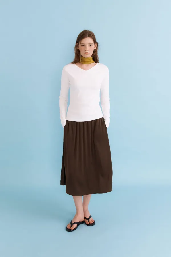 [2nd] Satin Flow Skirt