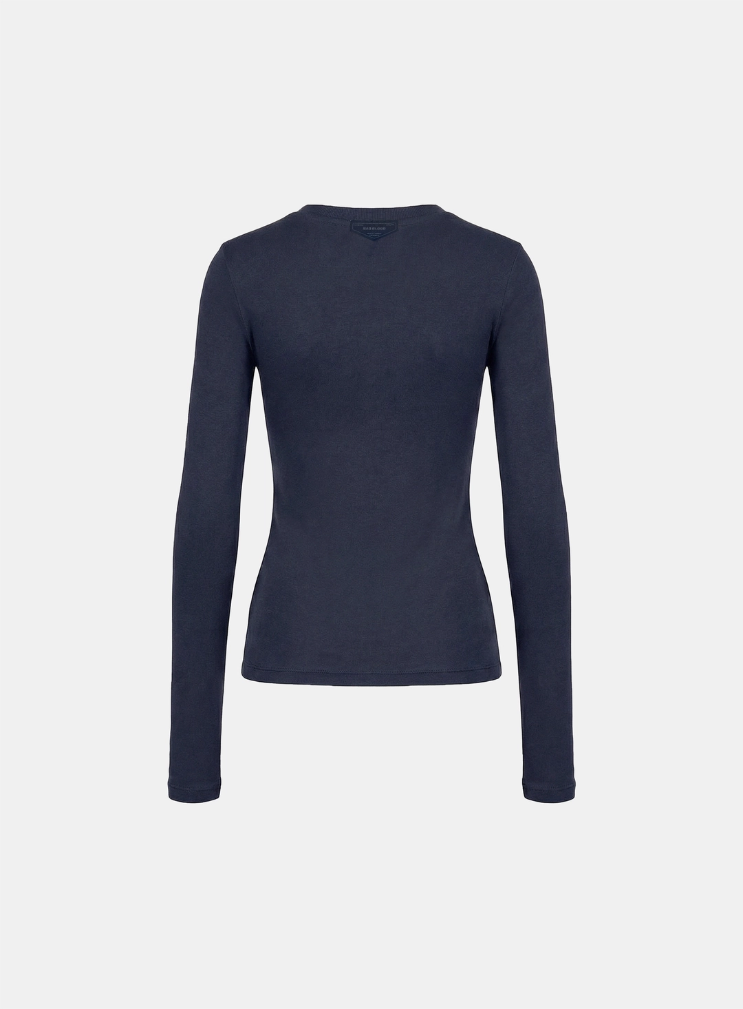 배드블러드 [w-tee26-046] BS Cotton Jersey Fitted Long Sleeve T-Shirt - Navy 상품 이미지 3