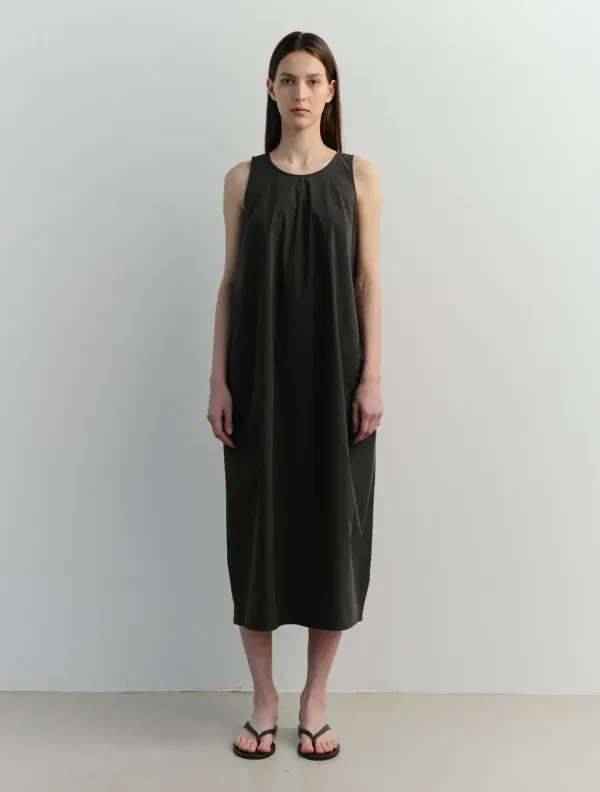 Cocoon Sleeveless Dress (Black)
